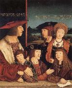 STRIGEL, Bernhard Emperor Maximilian I and his family oil